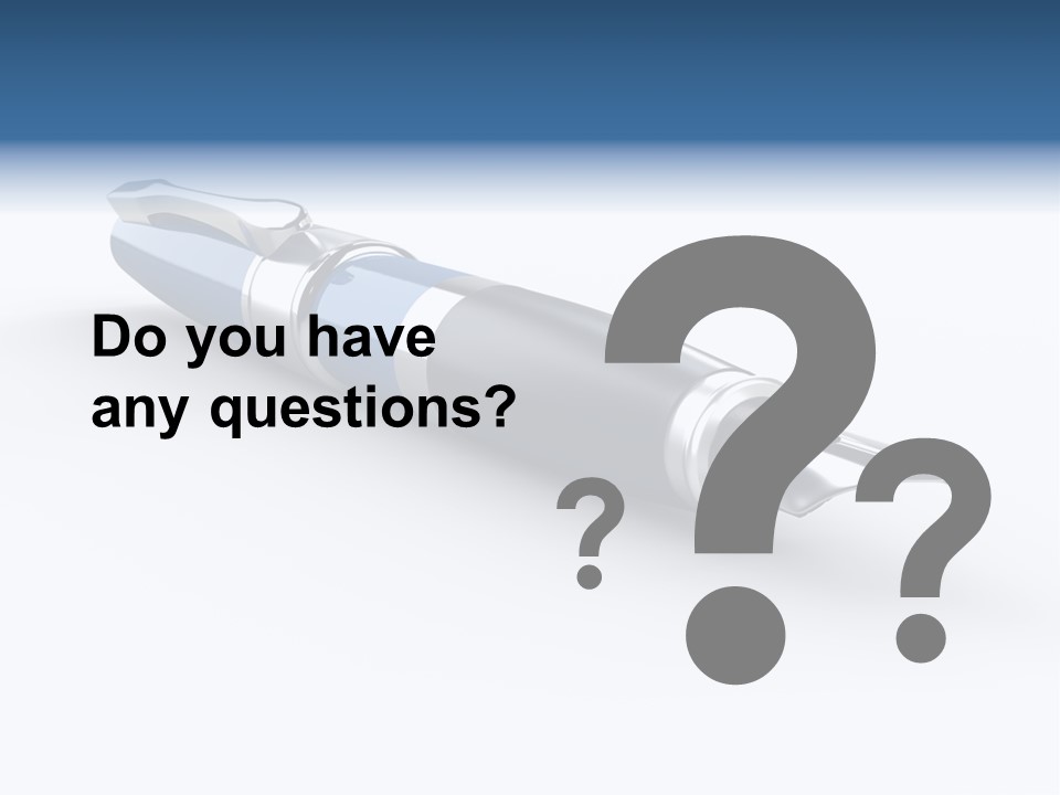 Blue Text Office Supply PowerPoint Template