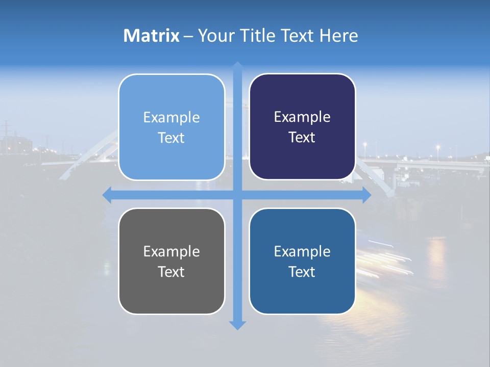 A Boat Traveling Down A River Under A Bridge PowerPoint Template