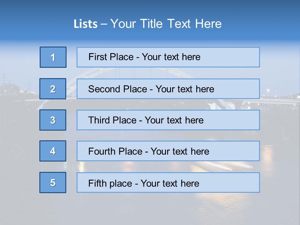 A Boat Traveling Down A River Under A Bridge PowerPoint Template