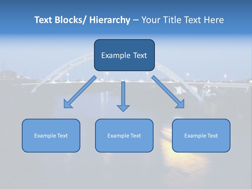 A Boat Traveling Down A River Under A Bridge PowerPoint Template