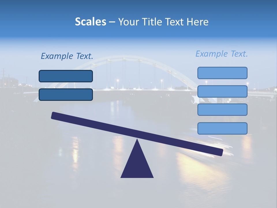 A Boat Traveling Down A River Under A Bridge PowerPoint Template