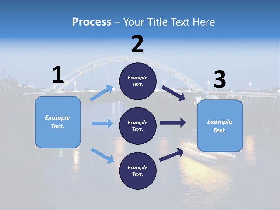 A Boat Traveling Down A River Under A Bridge PowerPoint Template