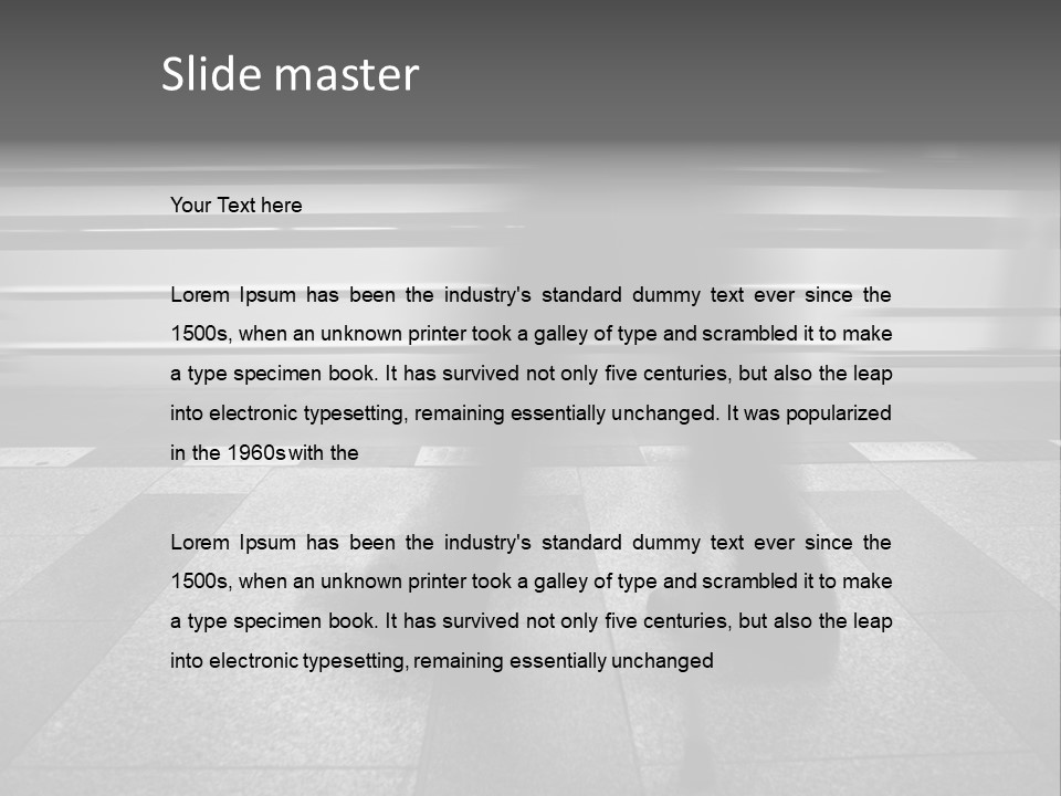 Commuter Departure Unrecognizable PowerPoint Template