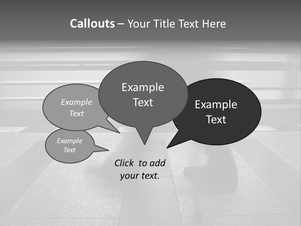 Commuter Departure Unrecognizable PowerPoint Template