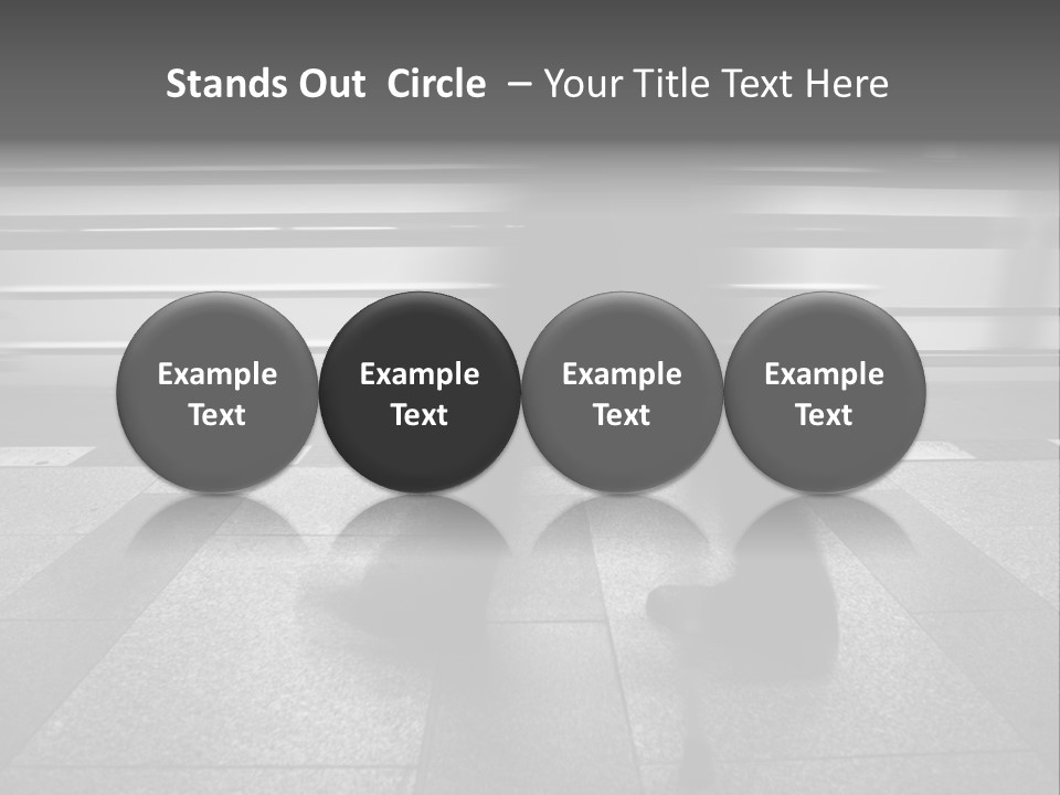 Commuter Departure Unrecognizable PowerPoint Template