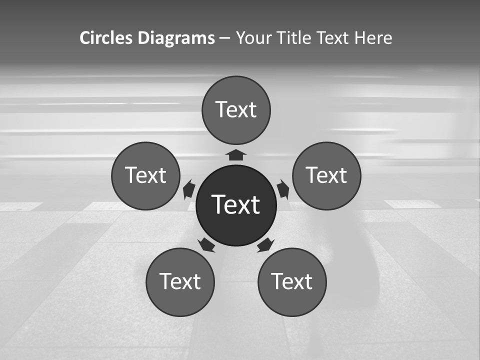 Commuter Departure Unrecognizable PowerPoint Template