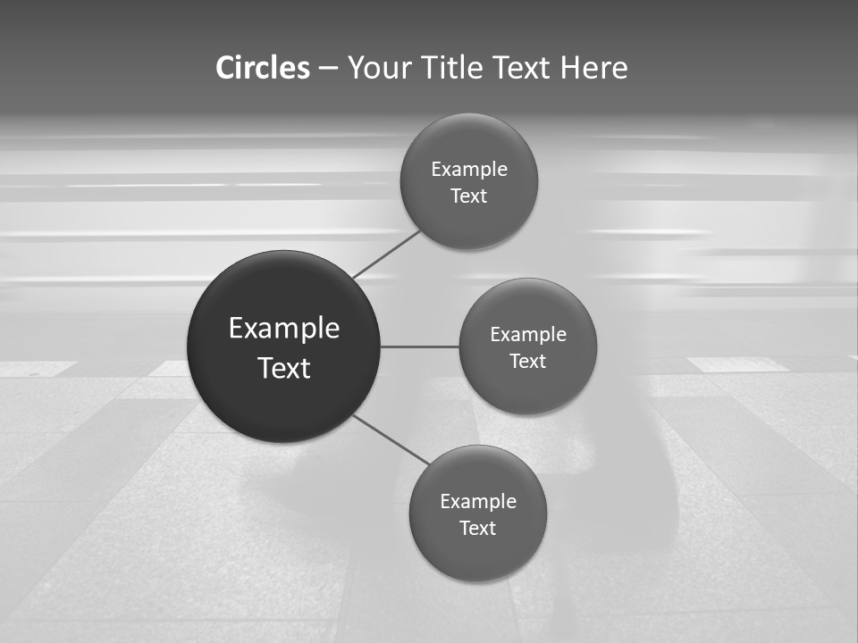 Commuter Departure Unrecognizable PowerPoint Template