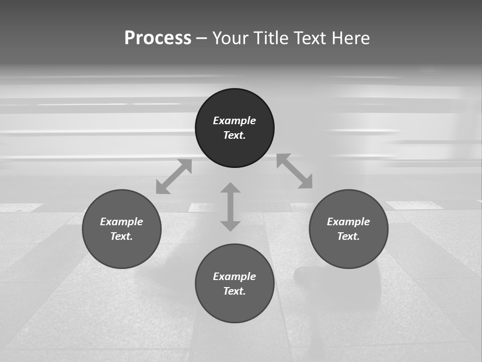 Commuter Departure Unrecognizable PowerPoint Template
