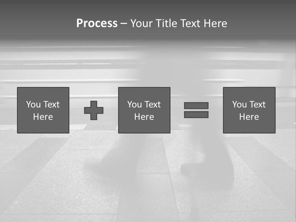 Commuter Departure Unrecognizable PowerPoint Template