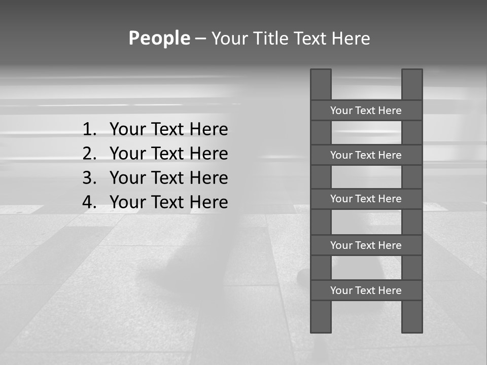 Commuter Departure Unrecognizable PowerPoint Template