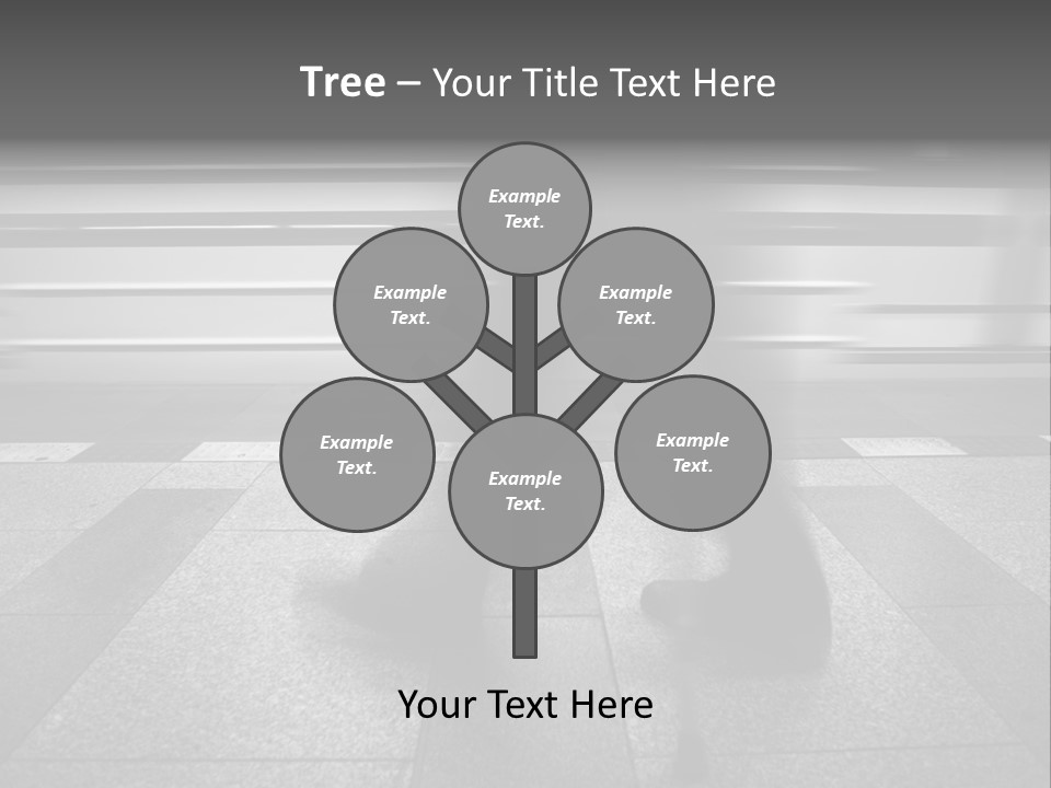 Commuter Departure Unrecognizable PowerPoint Template