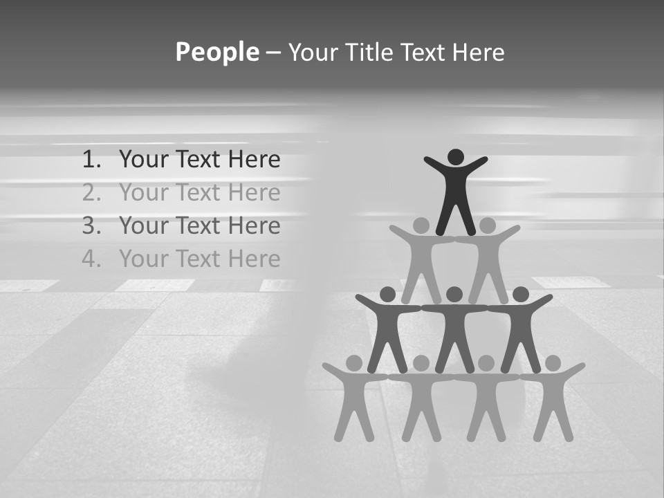 Commuter Departure Unrecognizable PowerPoint Template