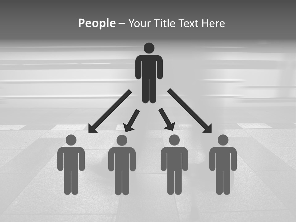 Commuter Departure Unrecognizable PowerPoint Template