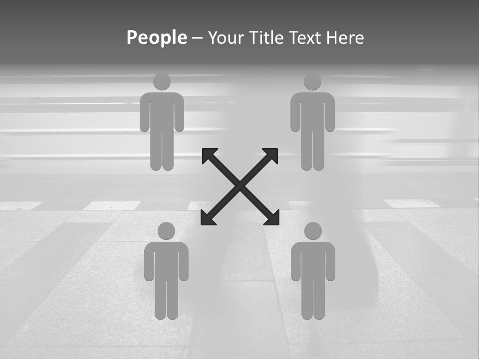 Commuter Departure Unrecognizable PowerPoint Template