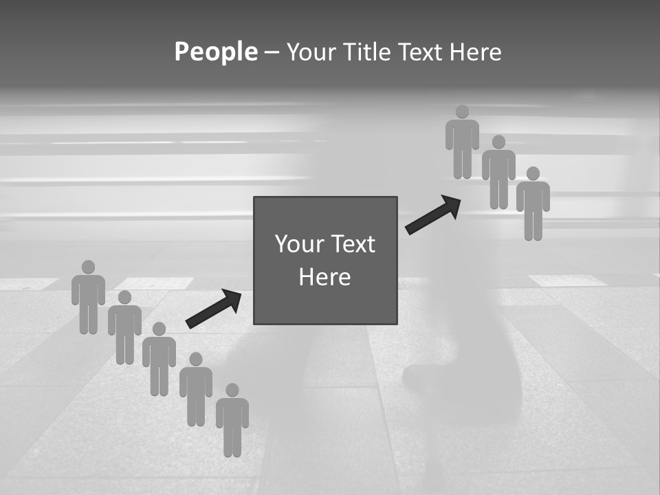 Commuter Departure Unrecognizable PowerPoint Template