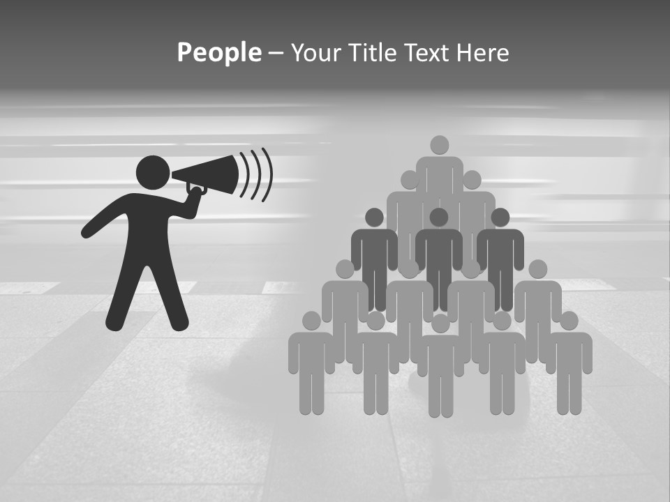 Commuter Departure Unrecognizable PowerPoint Template