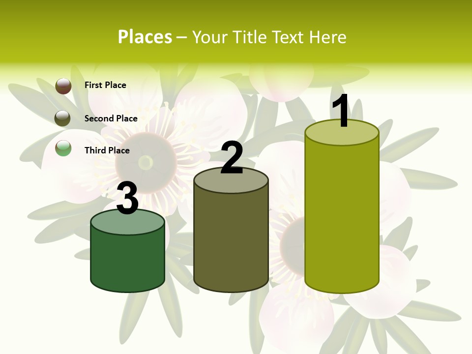 Pink Leptospermum Nature PowerPoint Template