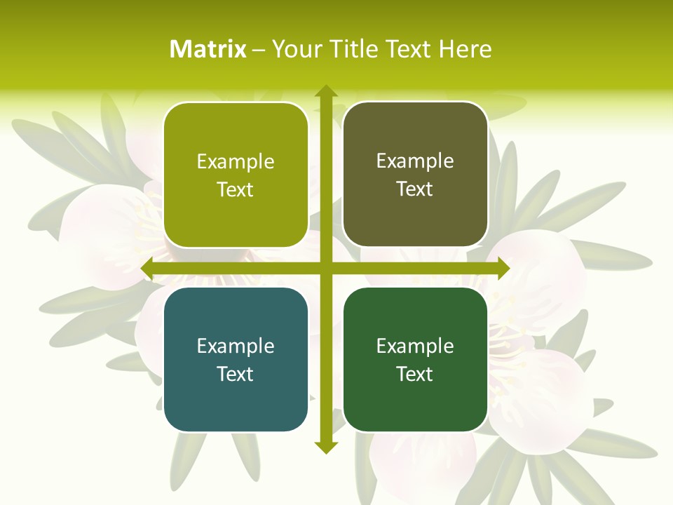 Pink Leptospermum Nature PowerPoint Template