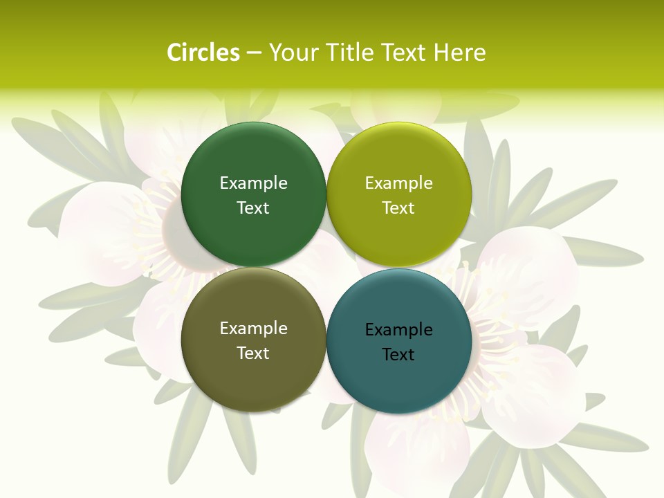 Pink Leptospermum Nature PowerPoint Template