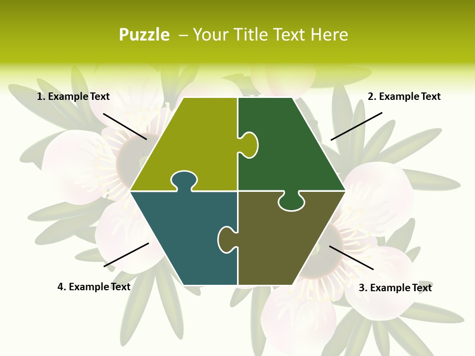 Pink Leptospermum Nature PowerPoint Template