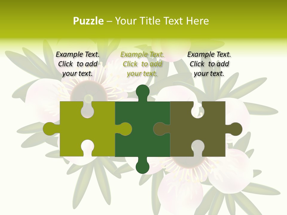 Pink Leptospermum Nature PowerPoint Template