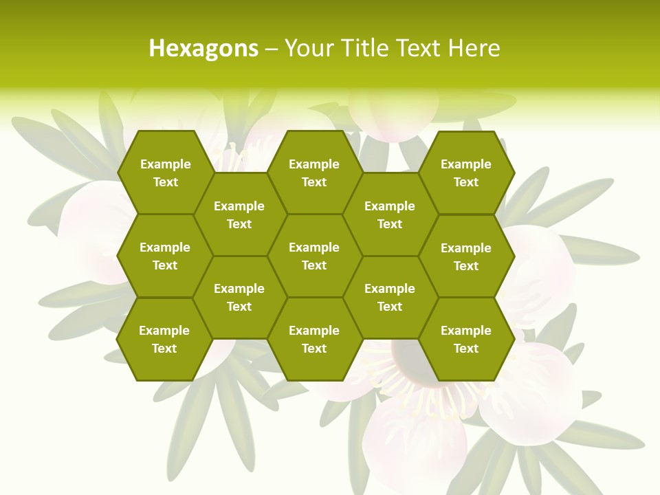 Pink Leptospermum Nature PowerPoint Template