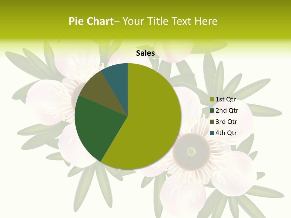 Pink Leptospermum Nature PowerPoint Template