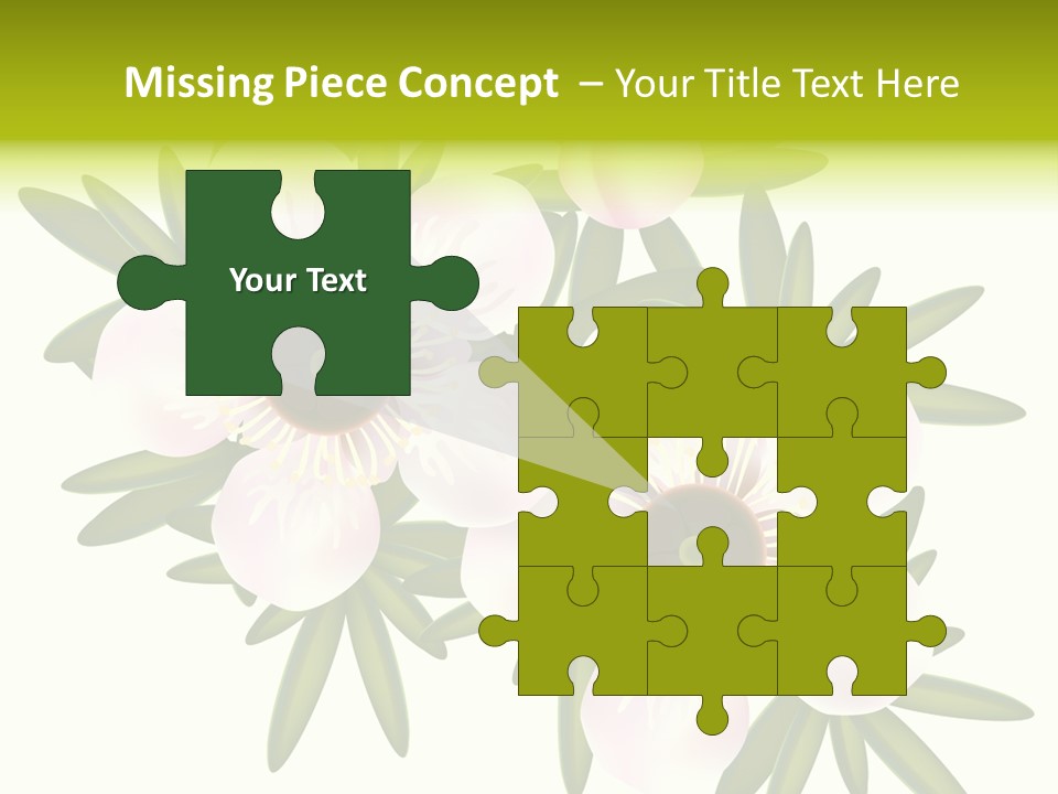 Pink Leptospermum Nature PowerPoint Template