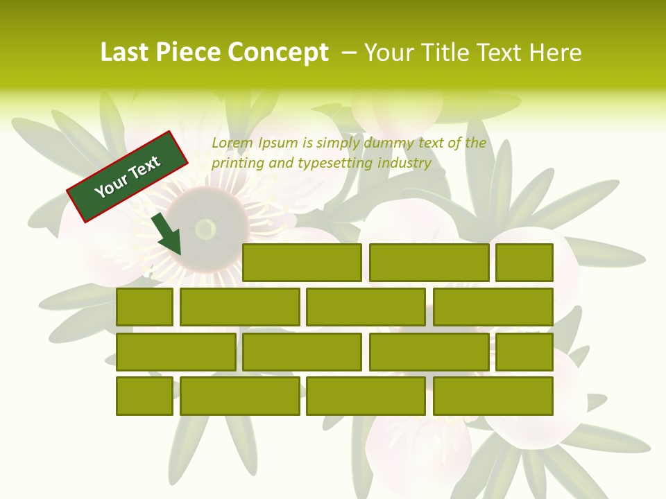 Pink Leptospermum Nature PowerPoint Template