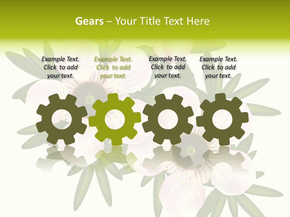 Pink Leptospermum Nature PowerPoint Template