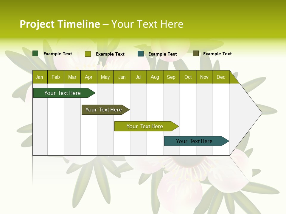 Pink Leptospermum Nature PowerPoint Template