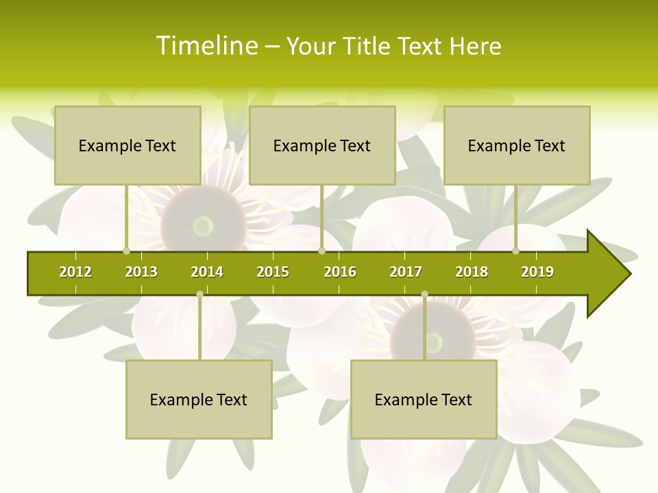 Pink Leptospermum Nature PowerPoint Template