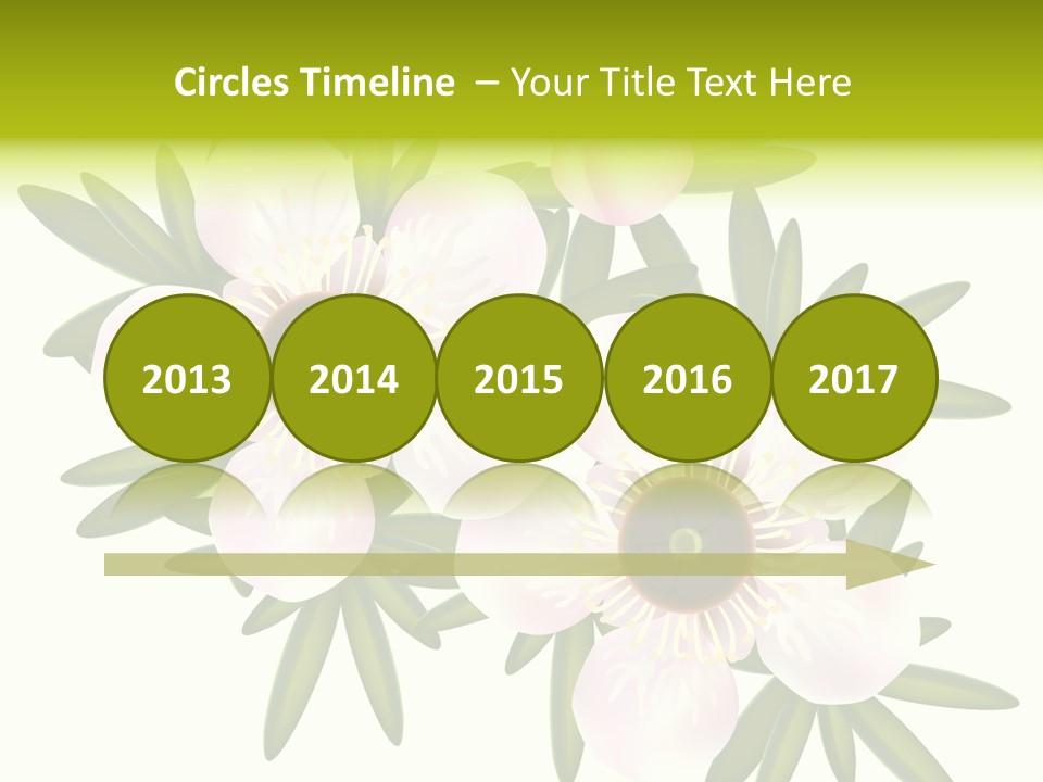 Pink Leptospermum Nature PowerPoint Template