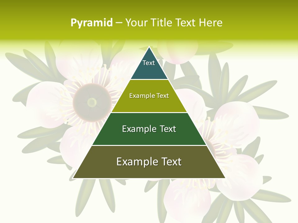 Pink Leptospermum Nature PowerPoint Template