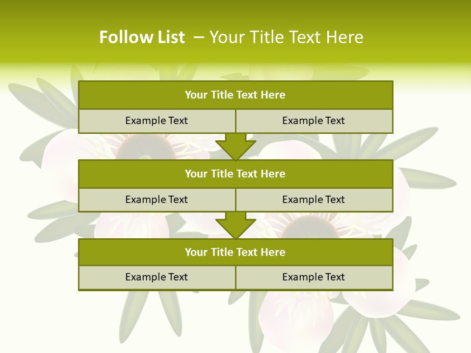 Pink Leptospermum Nature PowerPoint Template