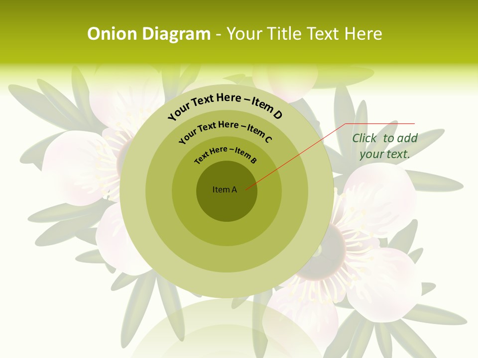 Pink Leptospermum Nature PowerPoint Template