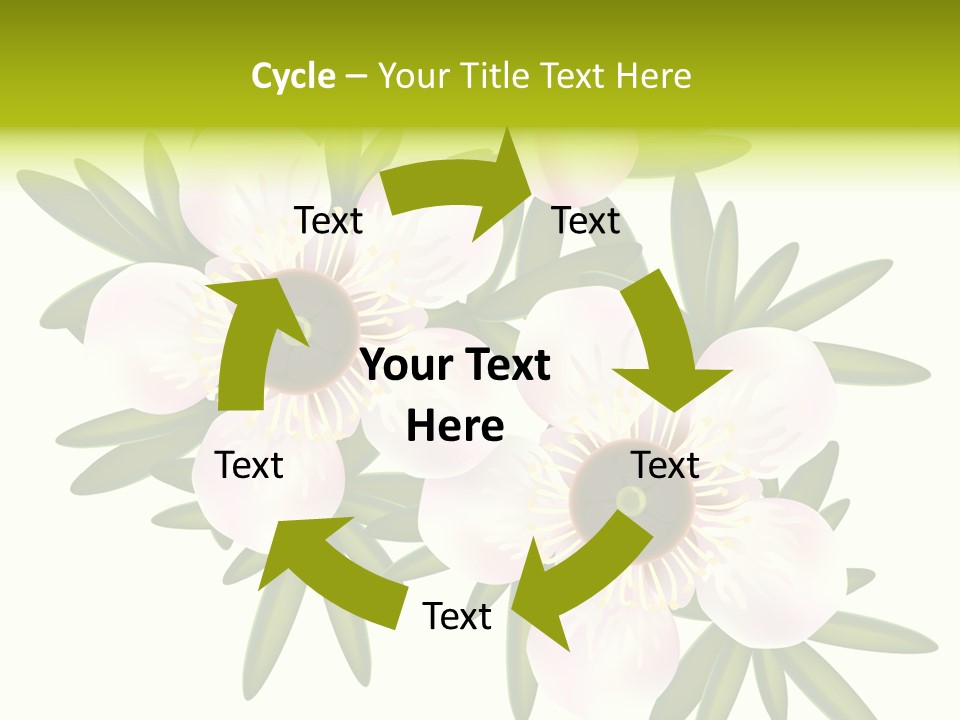 Pink Leptospermum Nature PowerPoint Template