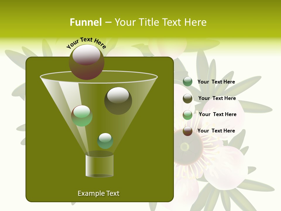 Pink Leptospermum Nature PowerPoint Template