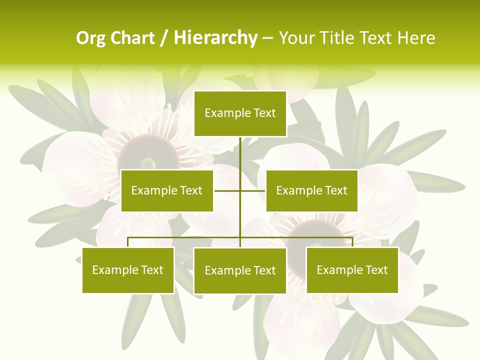 Pink Leptospermum Nature PowerPoint Template