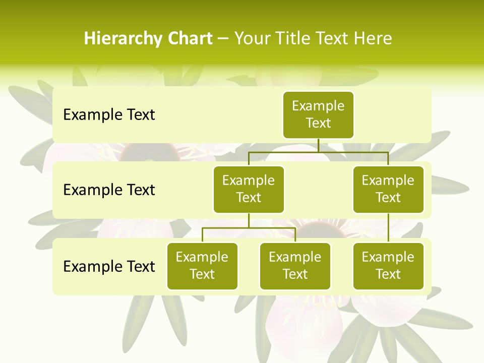 Pink Leptospermum Nature PowerPoint Template