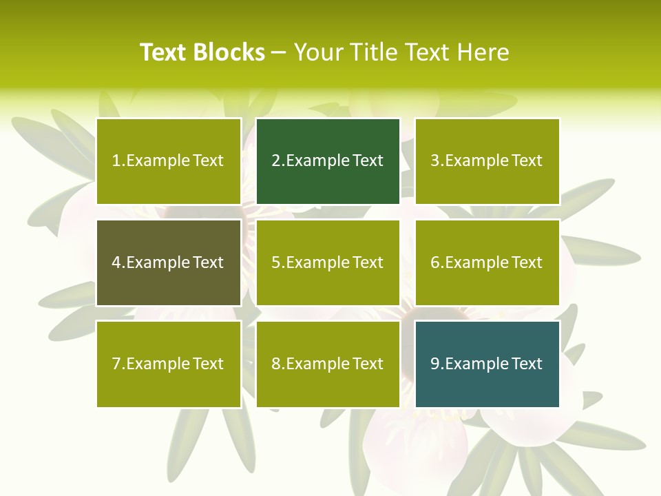 Pink Leptospermum Nature PowerPoint Template