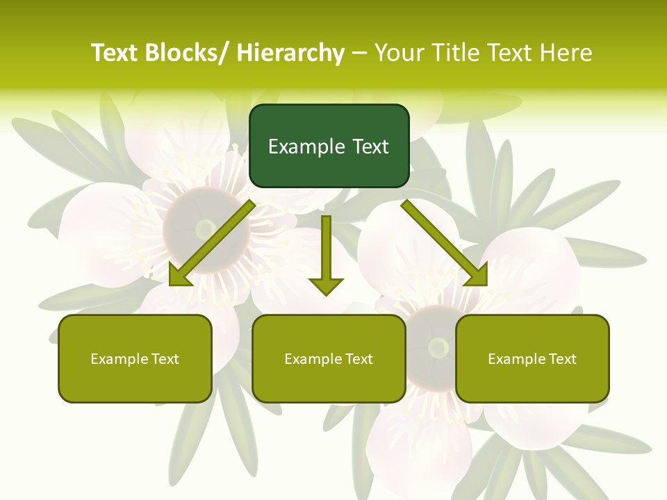 Pink Leptospermum Nature PowerPoint Template