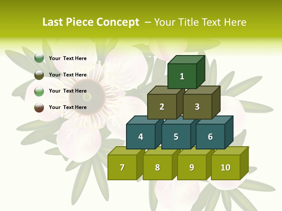 Pink Leptospermum Nature PowerPoint Template