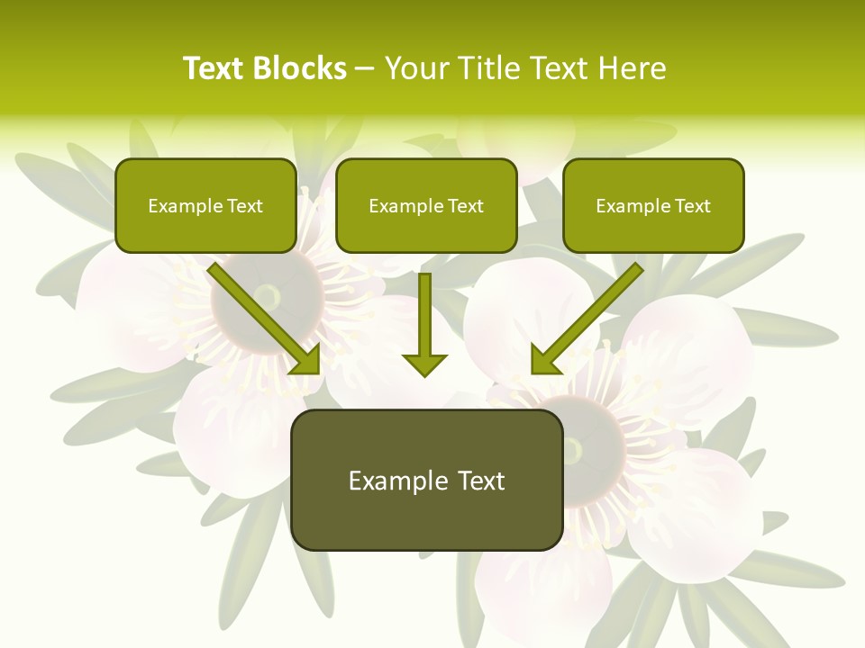 Pink Leptospermum Nature PowerPoint Template