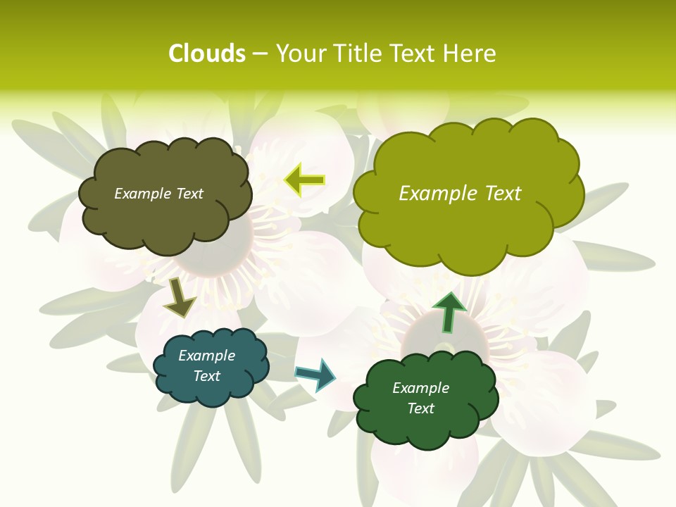 Pink Leptospermum Nature PowerPoint Template