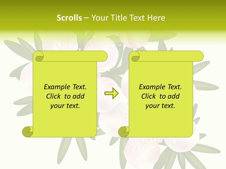 Pink Leptospermum Nature PowerPoint Template
