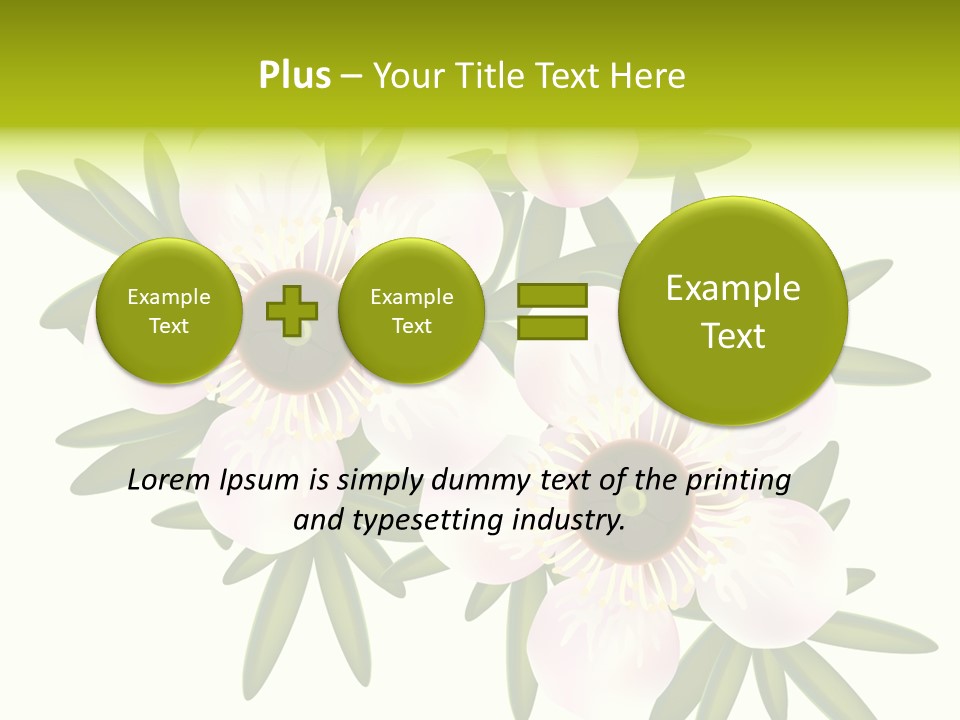Pink Leptospermum Nature PowerPoint Template