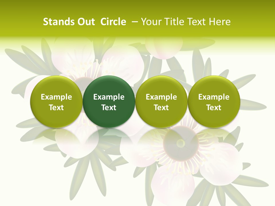 Pink Leptospermum Nature PowerPoint Template