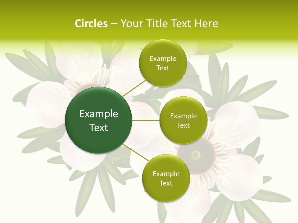 Pink Leptospermum Nature PowerPoint Template