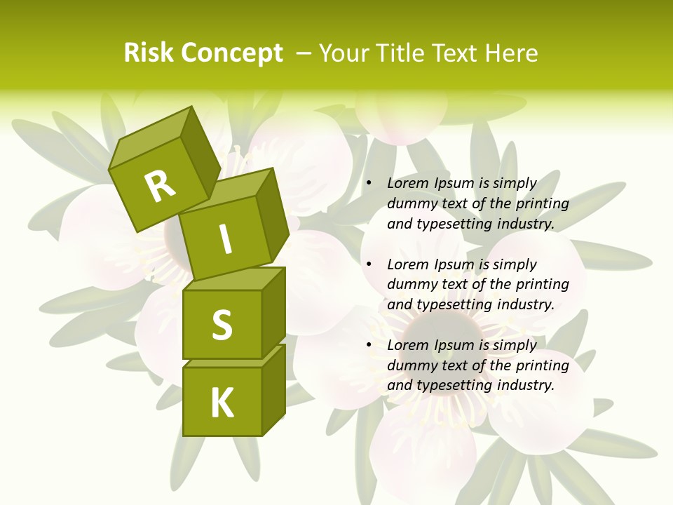 Pink Leptospermum Nature PowerPoint Template